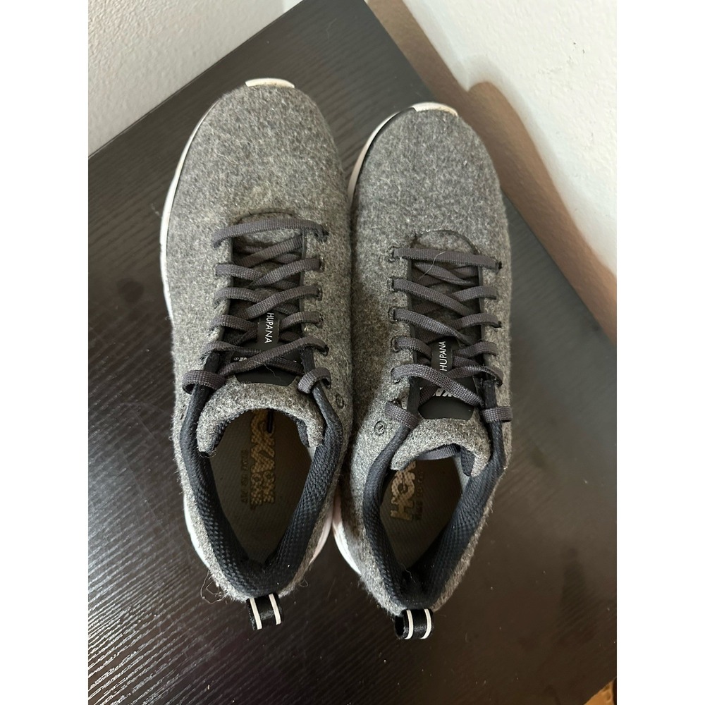 Size 9.5 - Hoka One One Hupana Women's Gray Wool Sneakers Shoes Sneakers - Picture 9 of 9